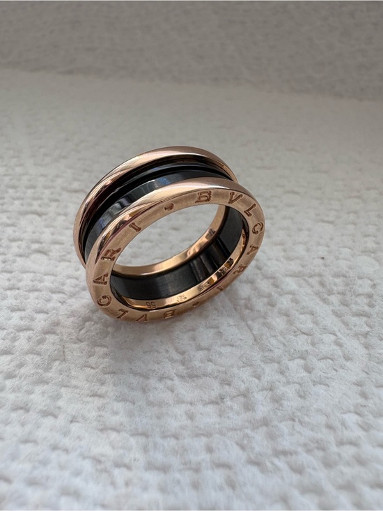 BVLGARI Jewelry - Bulgari Black and Rose Gold B.Zero1 Ring